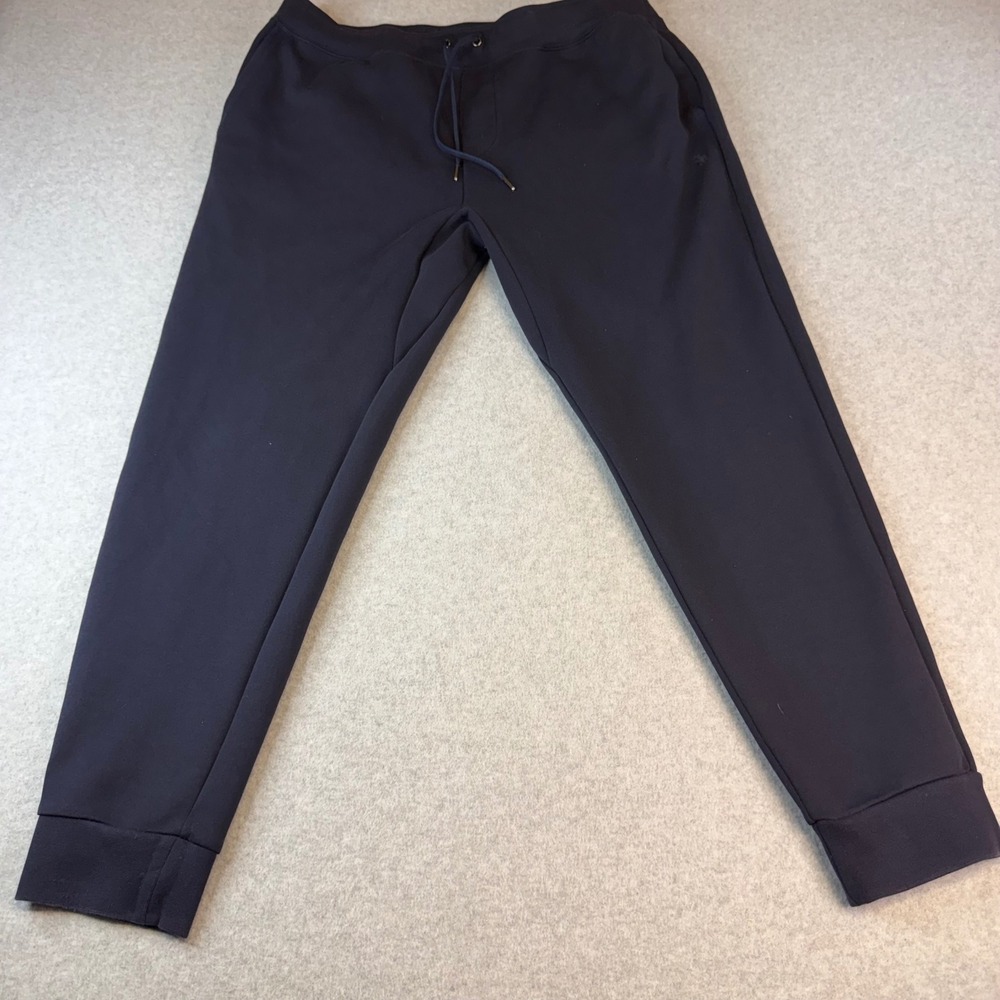 Polo Ralph Lauren Mens XL Navy Blue Double Knit Jogger Sweatpants Big Logo
